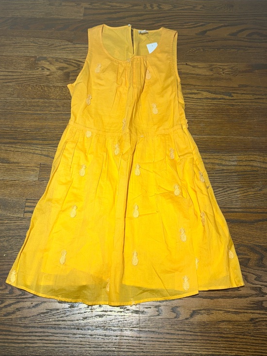 J. Crew Dresses & Skirts - J. Crew Yellow Pineapple Embroidered Sleeveless Dress